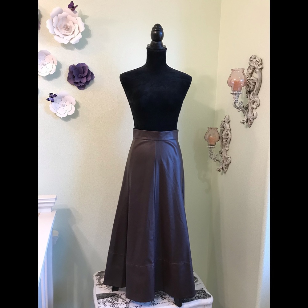 Sfera Collection Size S Brown Faux Leather. NWT